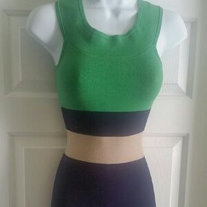 Bcbgmaxazria stretch bandage multi color dress